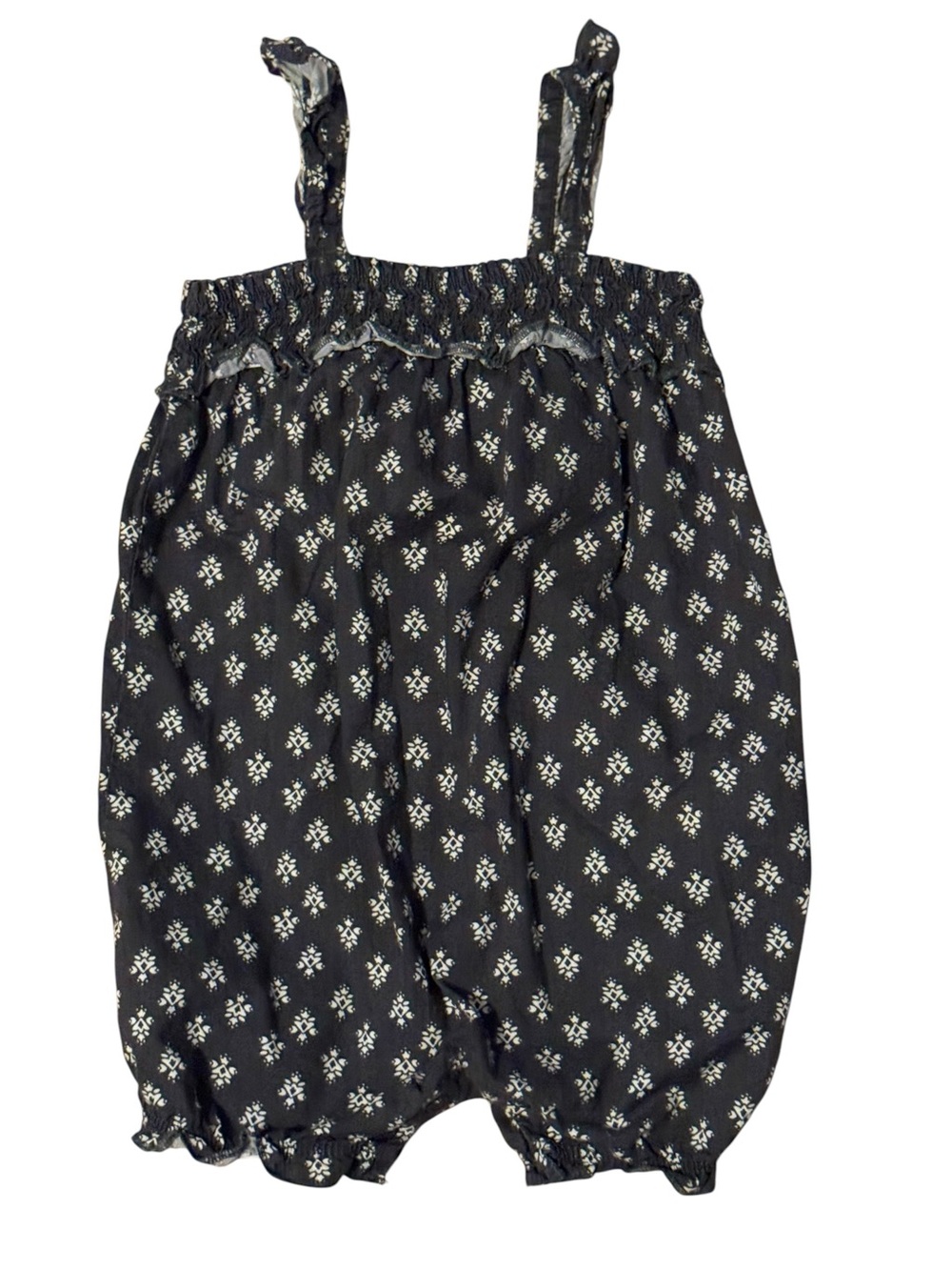 NWOT Carter’s Child of Mine Girl Charcoal Print Romper 12M